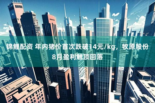 锦鲤配资 年内猪价首次跌破14元/kg，牧原股份8月盈利触顶回落